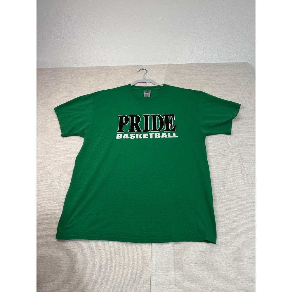Jerzees Mens XL Pride Basketball Win 1T Green Heavyweight Blend T-Shirt